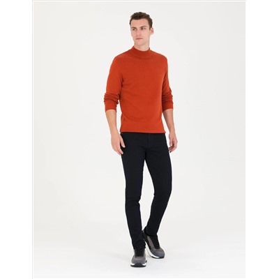 Плитка Slim Fit Half Fisherman воротник базовый трикотажный свитер