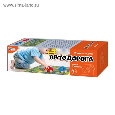 Игровой набор «Автодорога»: 2 машинки, коврик