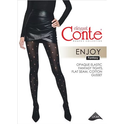 CONTE FANTASY ENJOY Колготки женские в прозрачный горошек