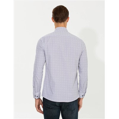 Purple Slim Fit рубашка с длинным рукавом