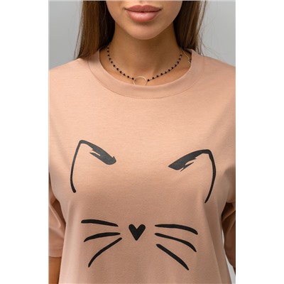 Женское платье-футболка оверсайз Happyfox