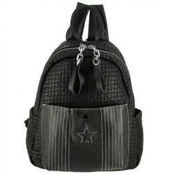 Женский кожаный рюкзак 8368 BLACK