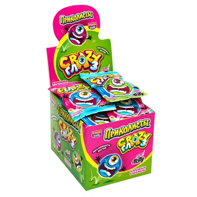 Карамель взрывная "Приколисты. Crazy Глаз" с игрушкой и татуировкой , 1г