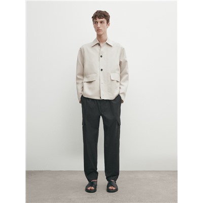 Pantalón cargo algodón sarga jogger fit