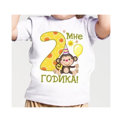 Футболка "Мне 2 годика" обезьянка