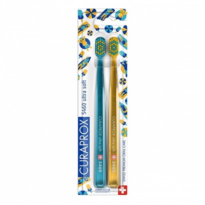 Набор зубных щёток CURAPROX 5460 Ultrasoft Duo Summer Edition 2022