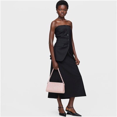 Bolso bandolera Greta - cuero - rosa pálido