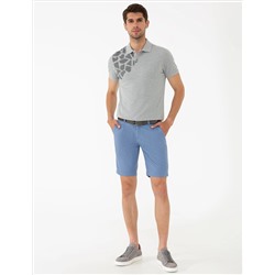 Blue Standard Fit Bermuda Shorts
