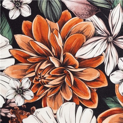 Набор салфеток с декорат. кольцами Этель Meadow flower 40х40 см - 4 шт, 100% хлопок, саржа