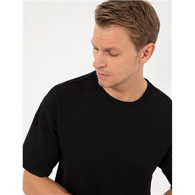 Black Fort Fit Printed Bike Bike T -For