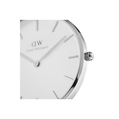 Reloj de cuarzo de piel Sheffield 32 mm - Negro y plateado
