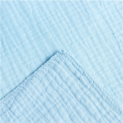 Пелёнка муслиновая Крошка Я "Light blue", 135х100см, двухслойная, 100 % хлопок