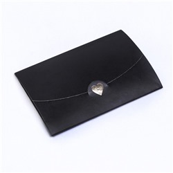 Конверт под сертификат с тиснением, чёрный, 10.5×7 см