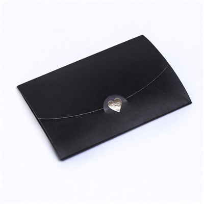 Конверт под сертификат с тиснением, чёрный, 10.5×7 см