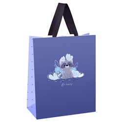 Пакет подарочный 18*23*10см MESHU "Happy Raccoon", выб. лак, матовая ламинация