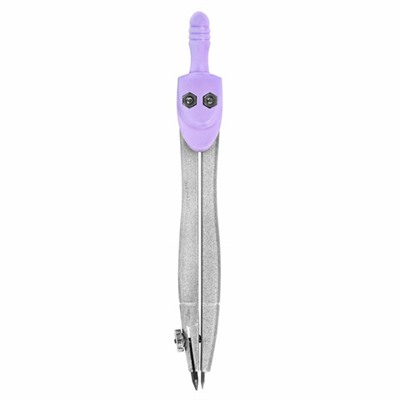 Готовальня BRAUBERG SCHOOL KIT, 8 предметов, циркуль 115 мм, чертежные принадлежности, лавандовый цвет, 210703