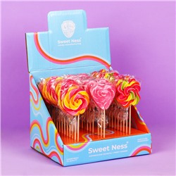 Карамель леденцовая фигурная Sweet Ness МИКС в формах: диска, сердца и цветка, 30 г