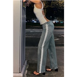 JEANS TRF RECTO BANDA LATERAL TIRO BAJO
