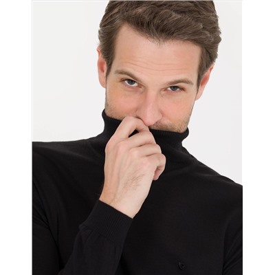 Black Slim Fit Fisherman воротнич