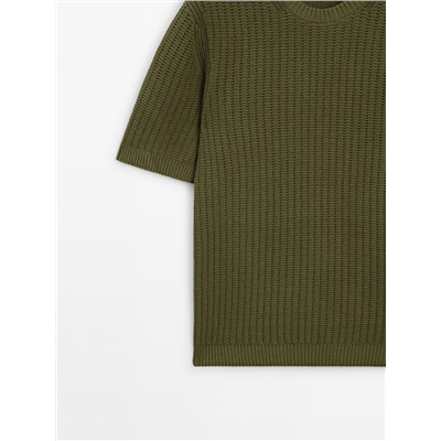 Camiseta punto mezcla algodón y lino