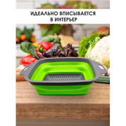 Дуршлаг складной силиконовый набор 2 шт 22.02.