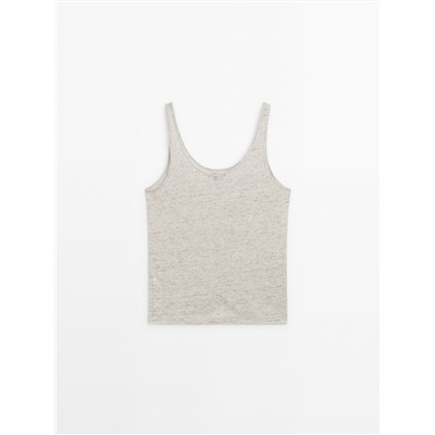 100% linen tank top
