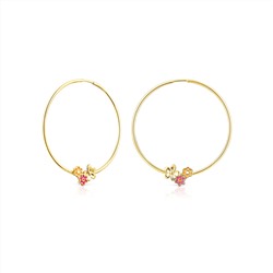 Pendientes de aro - plata 925 - dorado