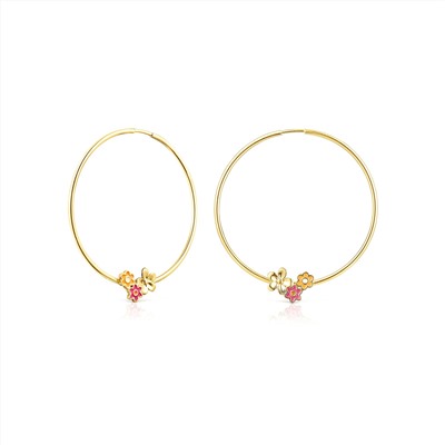 Pendientes de aro - plata 925 - dorado
