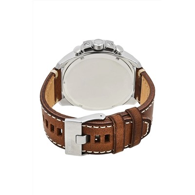Reloj de cuarzo de piel - Cronógrafo - Marrón y azul