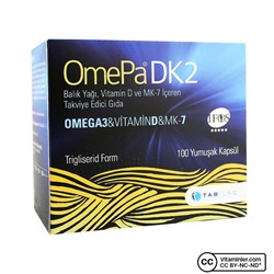 OmePa DK2 Omega 3 Витамин D MK-7 100 капсул