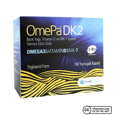 OmePa DK2 Omega 3 Витамин D MK-7 100 капсул