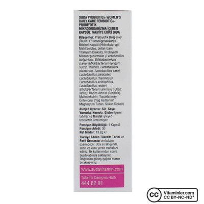 Suda Probiotic Women's Daily Care Fembiotic Пробиотик 30 капсул