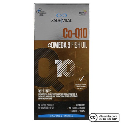Zade Vital Коэнзим Q10 и Омега-3 1000 мг 30 капсул