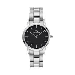 Reloj de acero Iconic Link - 28 mm - Plateado y negro