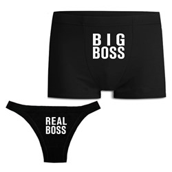Парные трусы для двоих "Big boss, Real boss"