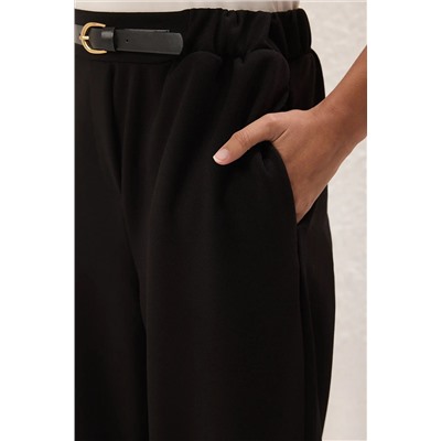 Черный ремень подробный Wideleg/Широкие штаны Twoss25pl00059