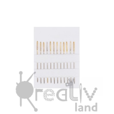 Набор игл Needles 305 с большим ушком и закругленным концом уп.12 шт/ фас.10уп.