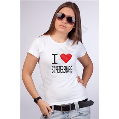 Футболка женская "I love Spb"