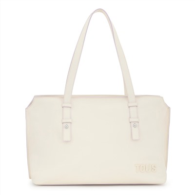 Bolso de hombro - cuero - beige