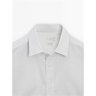 Camisa rayas algodón regular fit