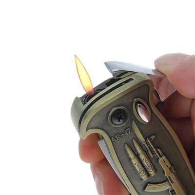 Зажигалка газовая для курения «Нож», пьезо, 7.5×3.5 см
