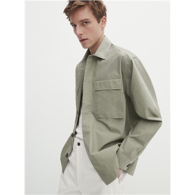 Sobrecamisa algodón bolsillos pecho