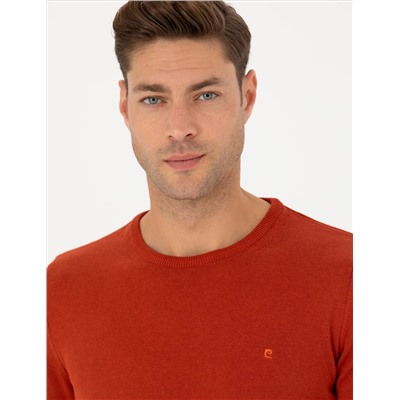 Kiremit Slim Fit Bicycle Neck Basic Knitwear Казах