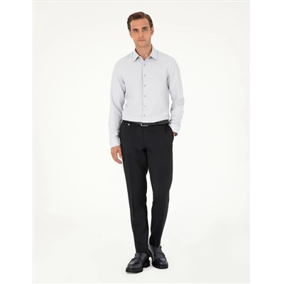 Серый Astwater Slim Fit рубашка с длинным рукавом