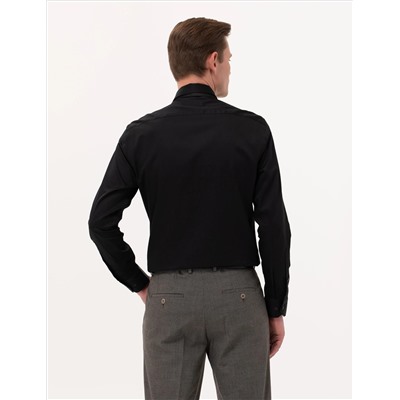 Классическая рубашка с длинным рукавом Black Slim Fit