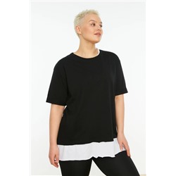 Футболка Black Fire Fit Выход на 100 %хлопковой вязание футболка с большим размером TBBSS22TS0727