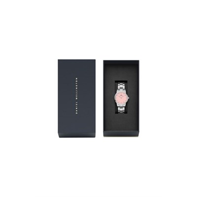 Reloj de cuarzo de acero Iconic Link - 32 mm - Plateado y rosa