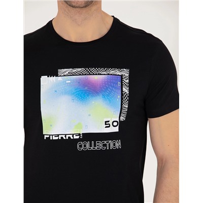 Black Slim Fit Print Print Cycling Bike T -For