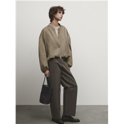 Chaqueta bomber satinada