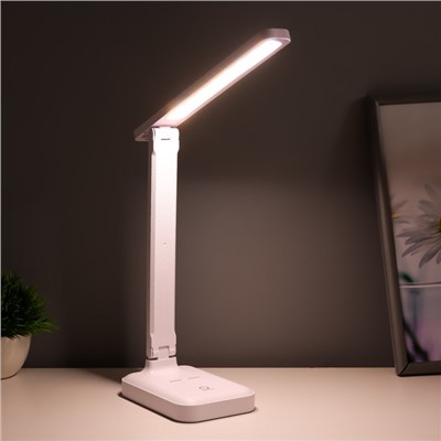 Настольная лампа сенсорная 16888/1 LED 5Вт 3000-6000К USB АКБ белый 29х55 см